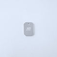 Load image into Gallery viewer, Silver bar pendant with initial engraved