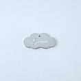 Load image into Gallery viewer, Silver cloud-shaped pendant with name engraved