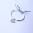 Load image into Gallery viewer, Silver Bangle engraved with custom star map