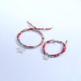 Load image into Gallery viewer, Mummy and me matching set made of one silver bangle and one cord bracelet both with star pendants, ideal for new mums.