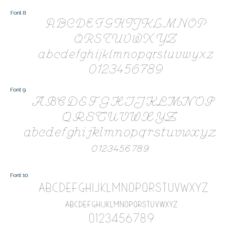 Font Engraving Options 3