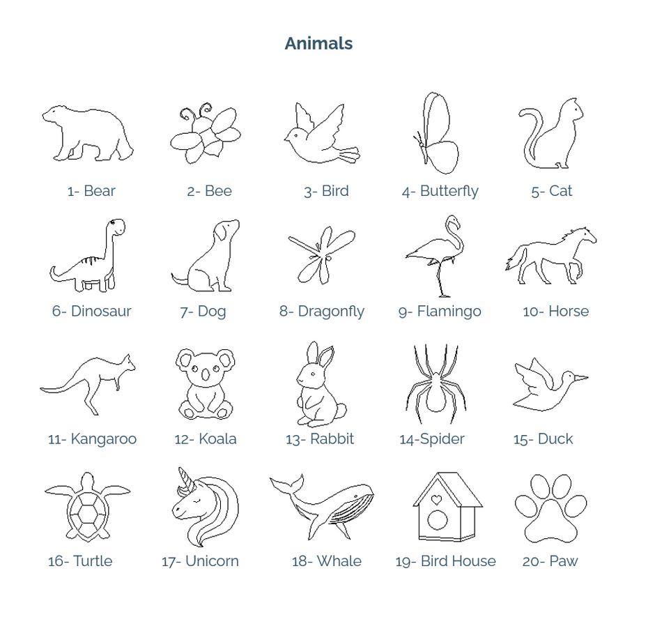 Symbols Engraving Options - Animals Symbols