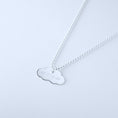 Load image into Gallery viewer, Silver necklace with a cloud-shaped pendant engraved with date
