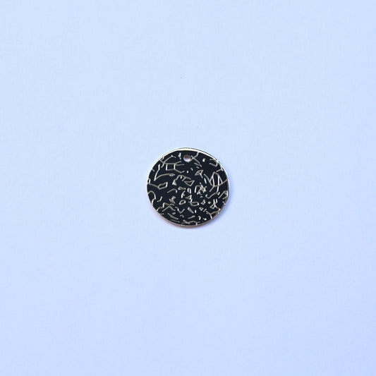 Silver round pendant personalised with a custom star map