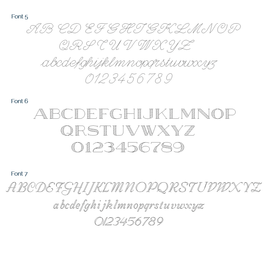 Font Engraving Options 2